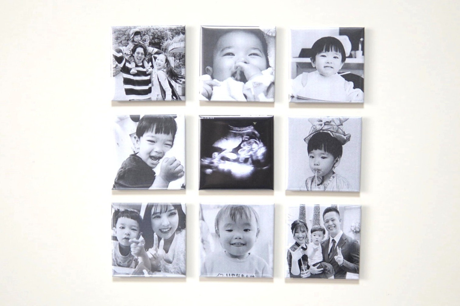 プレゼントに最適！9ピースの写真マグネットセット